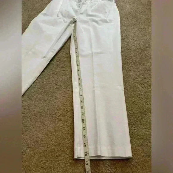 Isaac Mizrahi Live! Tall 24/7 Stretch Crop Pants with Pockets 14 TALL White - Picture 4 of 16